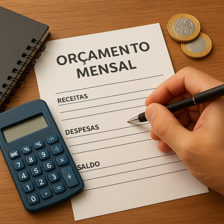 Como montar um orçamento mensal simples e funcional?